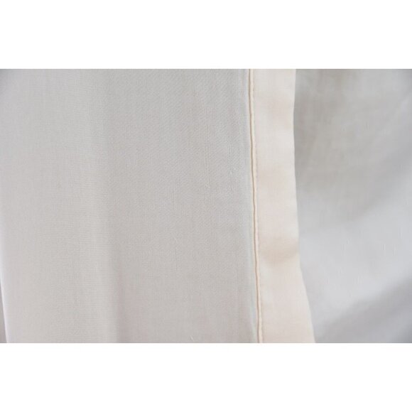 H&M Womens Sz 10 Military Satin Silky Tunic Top Popover V Neck Ivory m - Picture 5 of 12